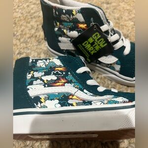 Vans glow in the dark dragon high tops. Size 9 T